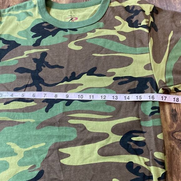 NWOT Rothco Camo t shirt Sz S crew neck green camouflage - Picture 5 of 6